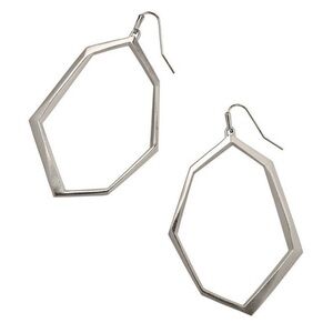 Kendra Scott • Lindsey Hoop Earrings • Rhodium Tone French Wire